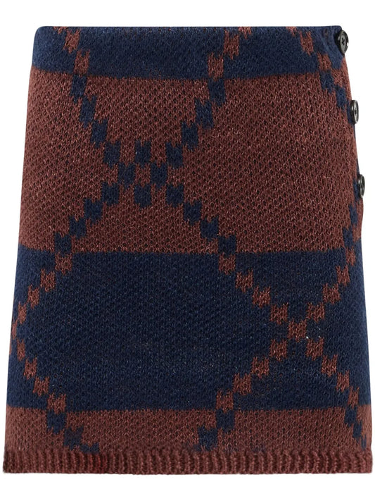 Fair Isle-Knit Mini Skirt