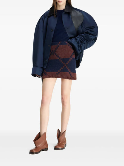 Fair Isle-Knit Mini Skirt