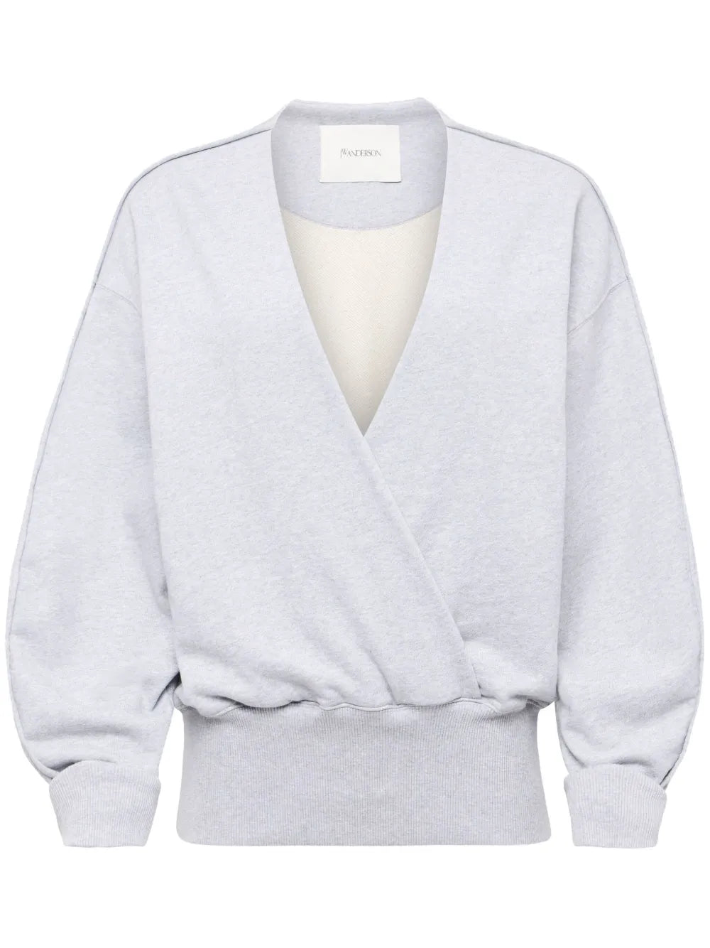 Rounded Wrap-Front Sweatshirt
