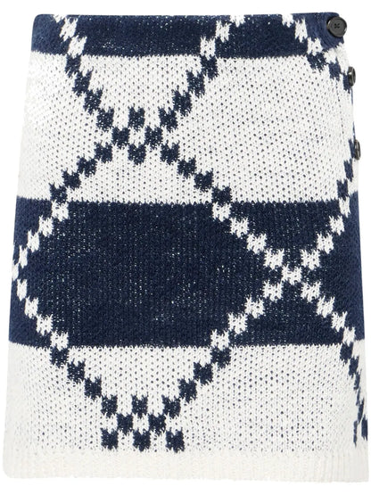 Fair Isle-Knit Mini Skirt