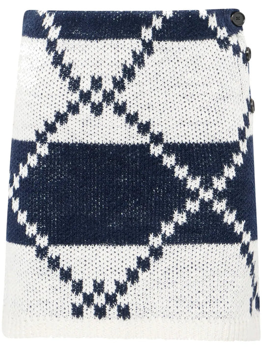 Fair Isle-Knit Mini Skirt