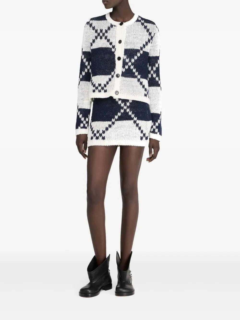 Fair Isle-Knit Mini Skirt