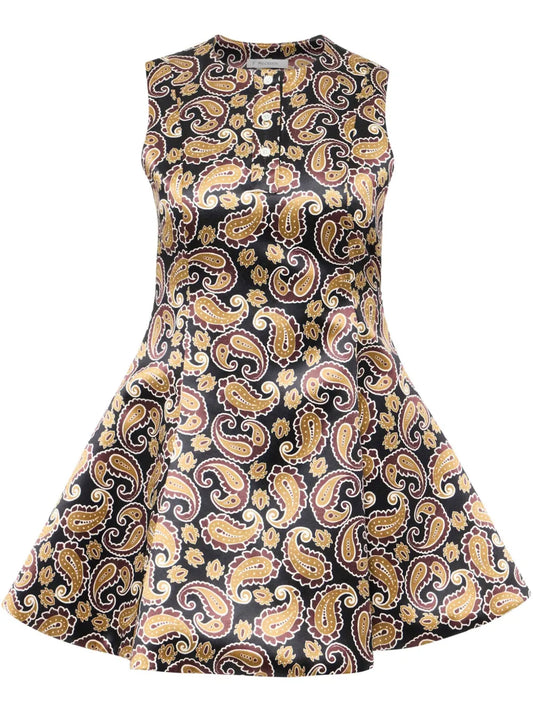 Paisley-Print Mini Dress