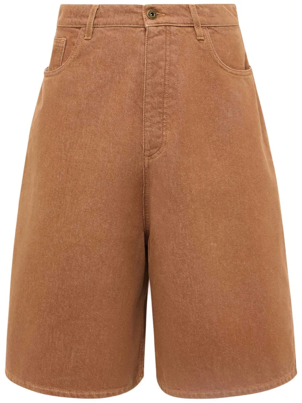 Wide-Leg Denim Shorts
