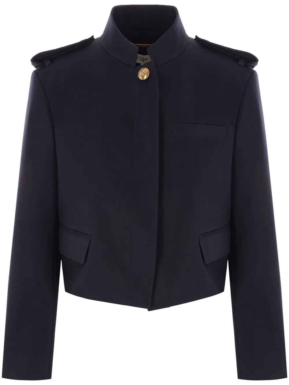 Epaulettes Cropped Jacket