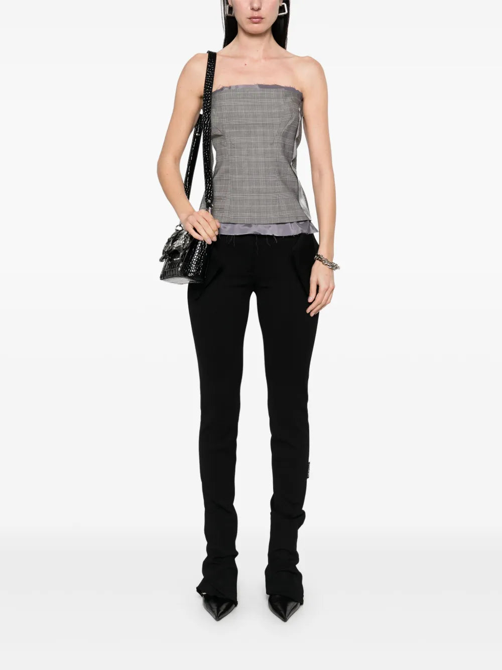 Belt-Detail Slim-Fit Trousers