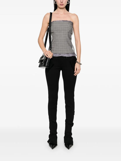 Belt-Detail Slim-Fit Trousers