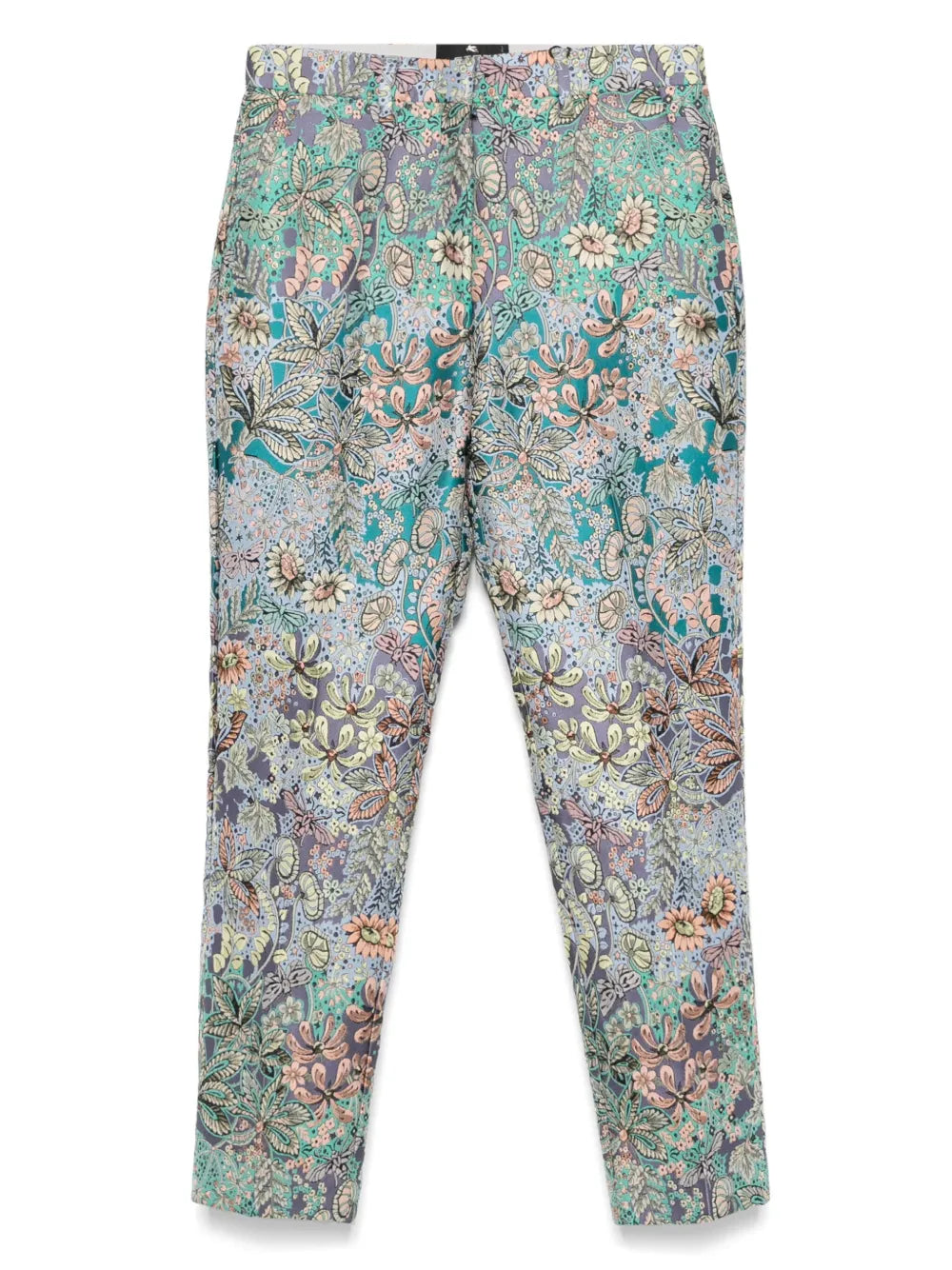 Floral-Jacquard Trousers