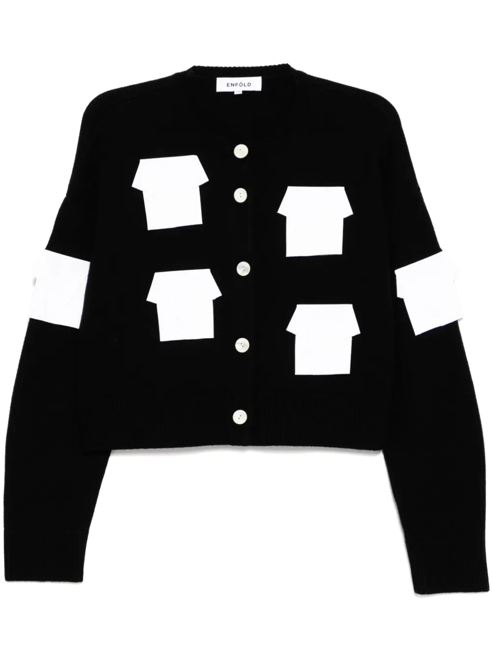 Patched Cardigan