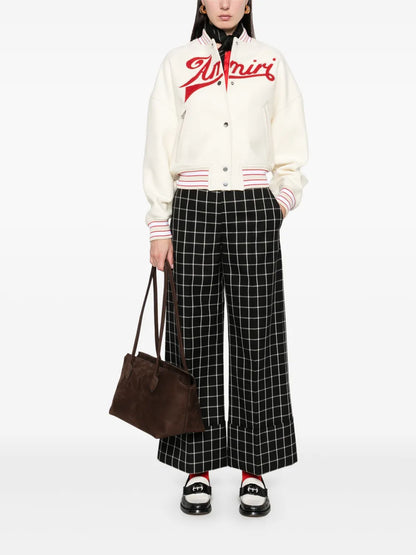 Logo-Embroidered Bomber Jacket