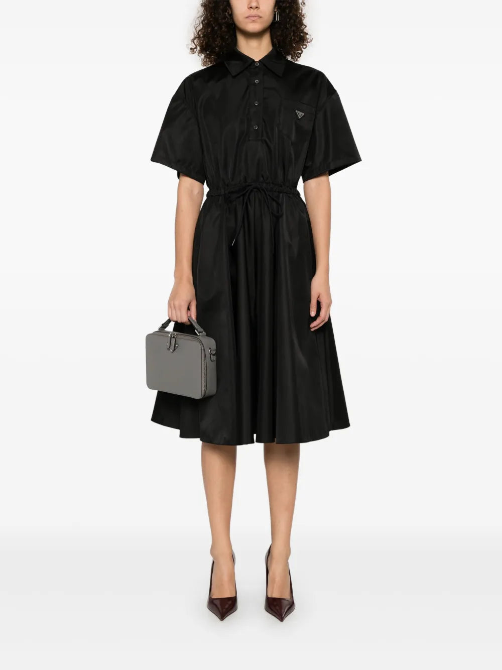 Triangle-Logo Midi Dress