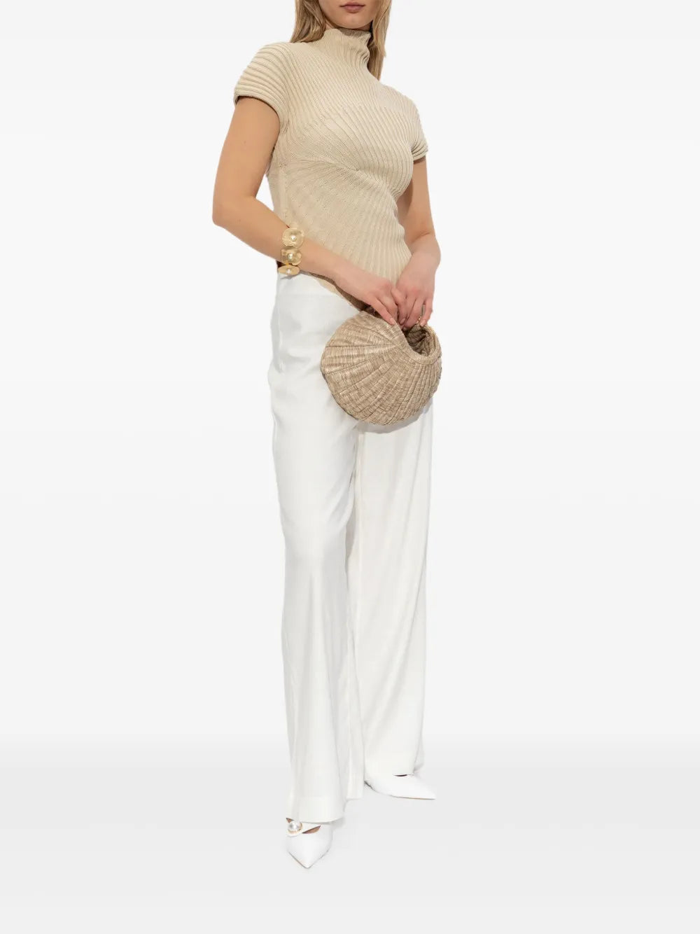 Ribbed-Knit T-Shirt