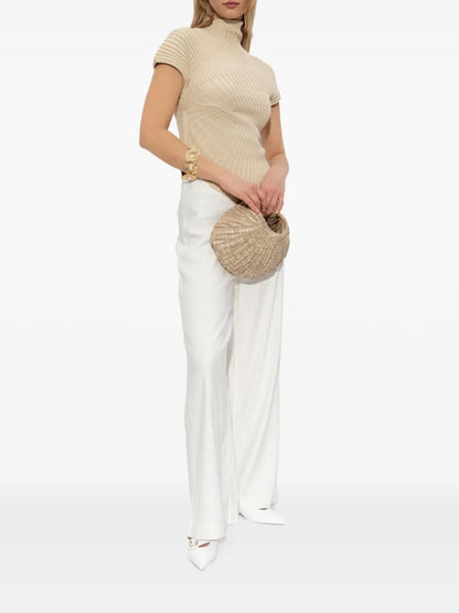 Ribbed-Knit T-Shirt
