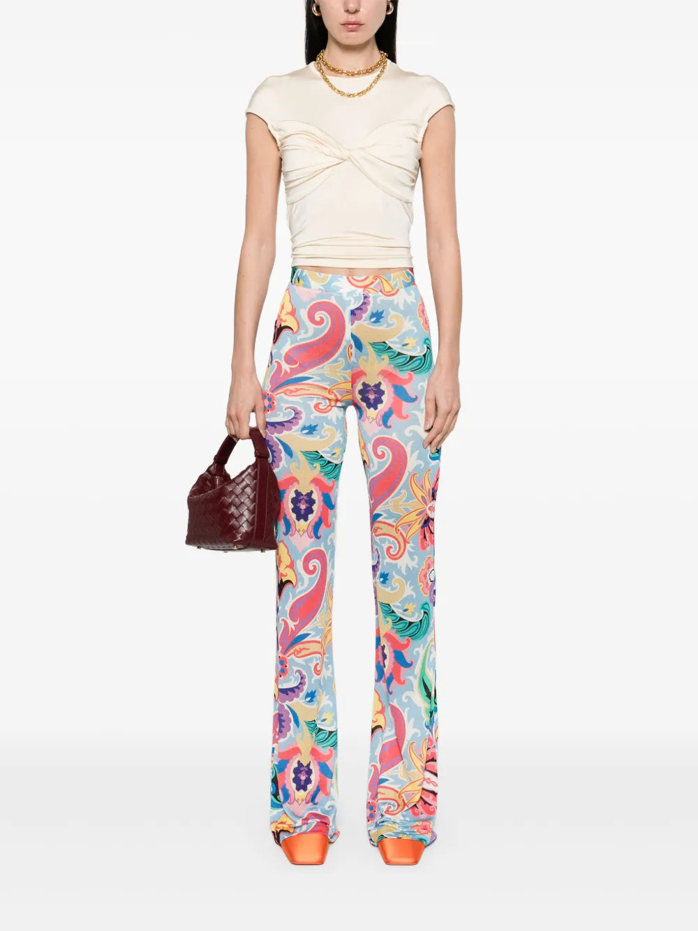 Paisley-Print Trousers