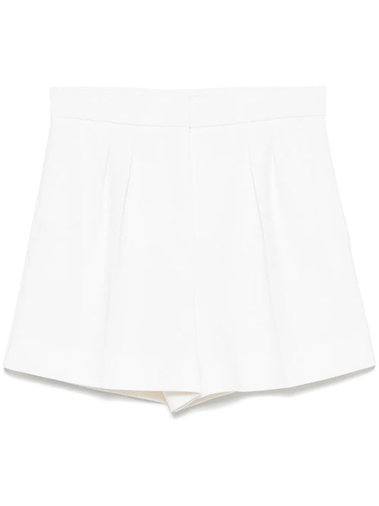 Ivory Stretch Wool Shorts