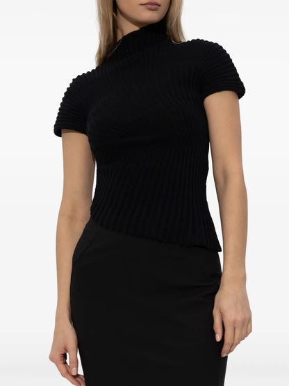 Ribbed-Knit T-Shirt
