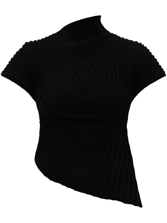 Ribbed-Knit T-Shirt