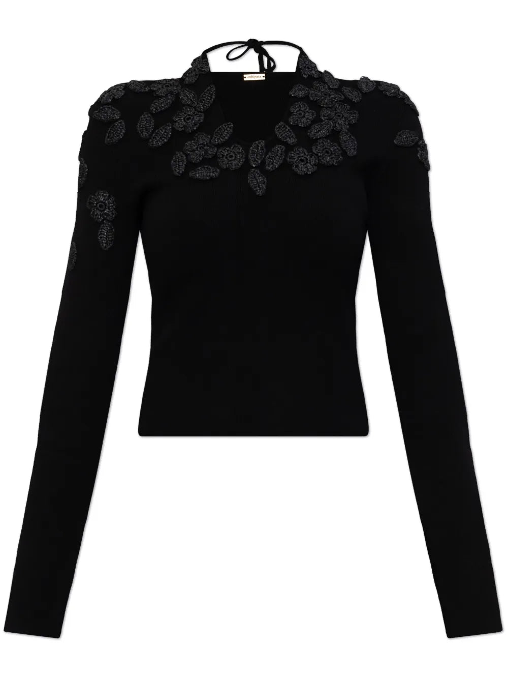 Floral-Embroidered Top