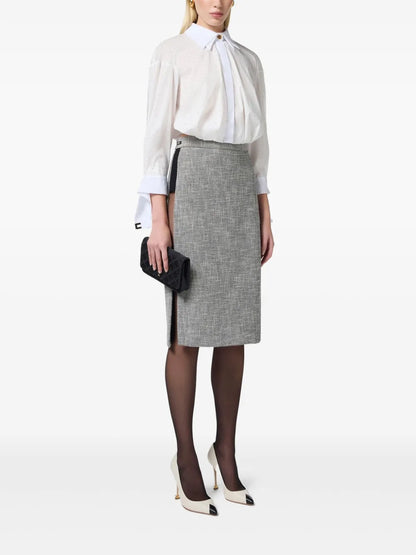 Rhinestone-Embellished Poplin Shirt