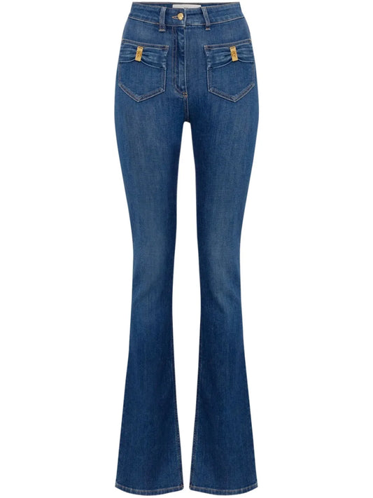 Bow-Detailing Flared Jeans