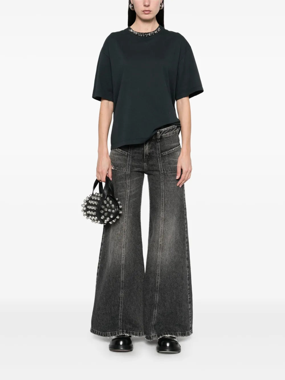 Crystal-Embellished Jersey T-Shirt