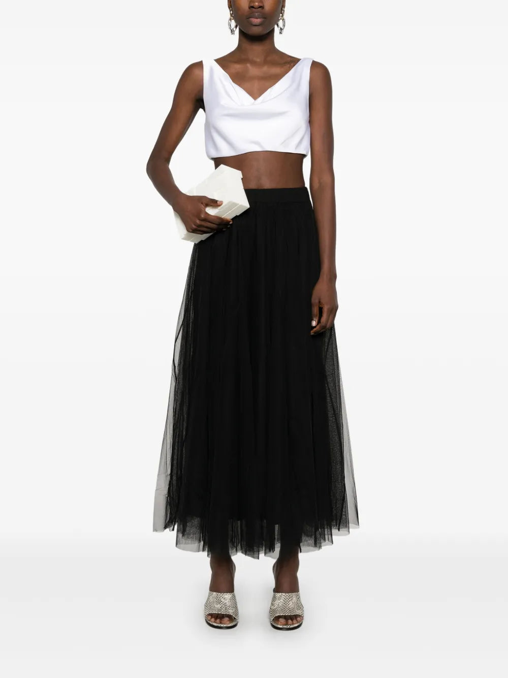Tulle Midi Skirt