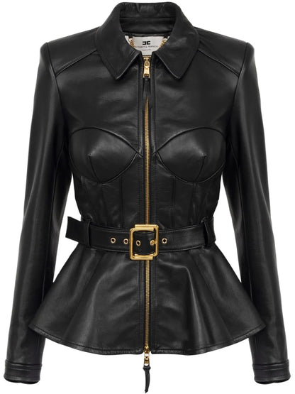 Peplum Leather Jacket