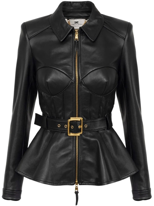 Peplum Leather Jacket