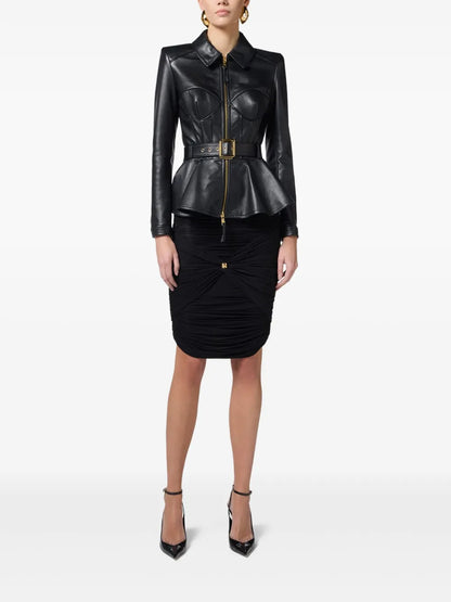 Peplum Leather Jacket