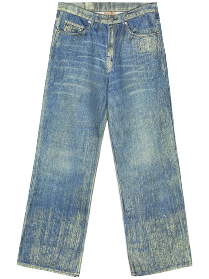 Distressed Straight-Jeans