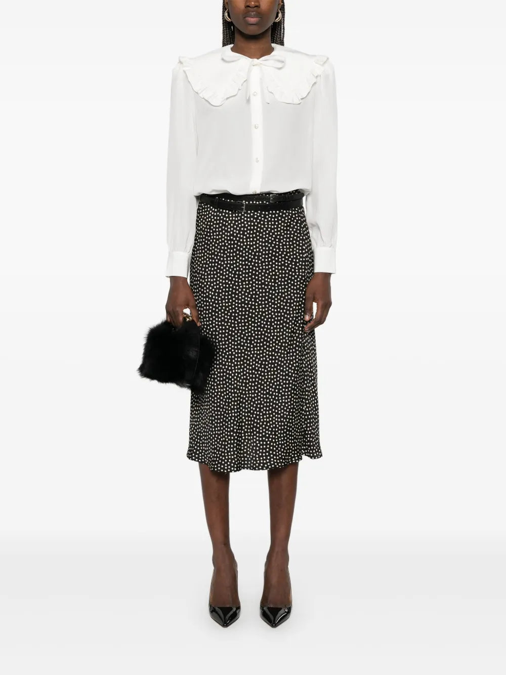 Peter Pan-Collar Silk Blouse
