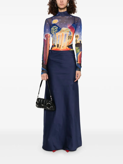 Printed Mesh T-Shirt