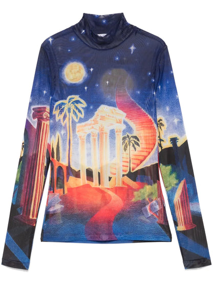Printed Mesh T-Shirt