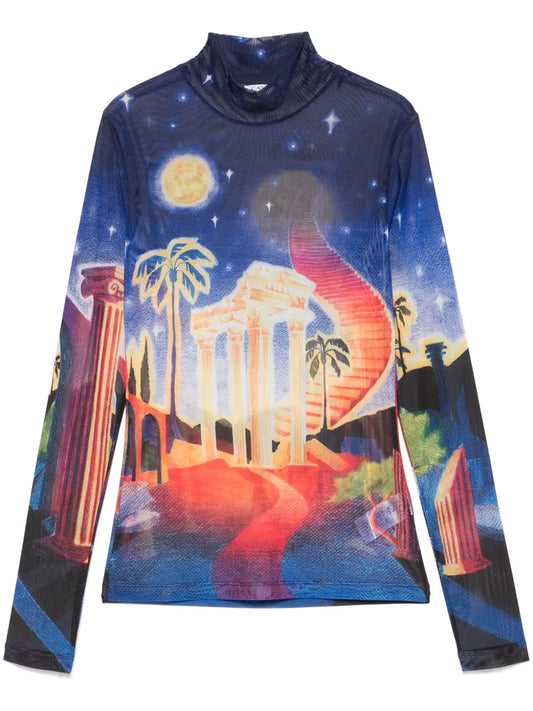 Printed Mesh T-Shirt