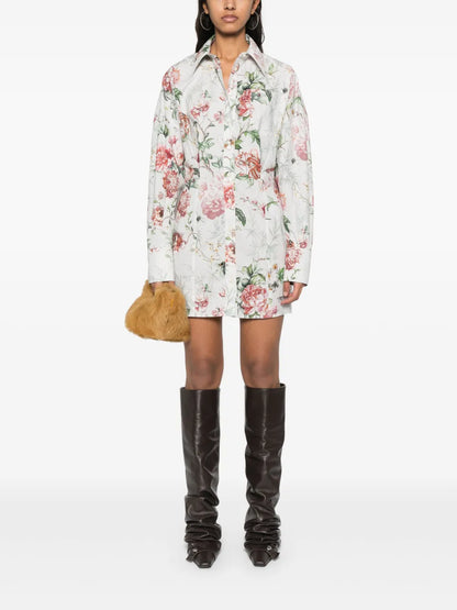 Floral-Print Mini Dress