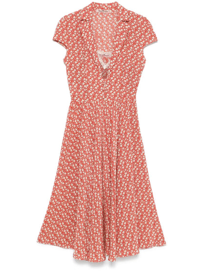Floral-Print Midi Dress