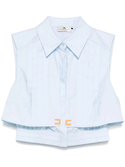 Cropped Poplin Shirt