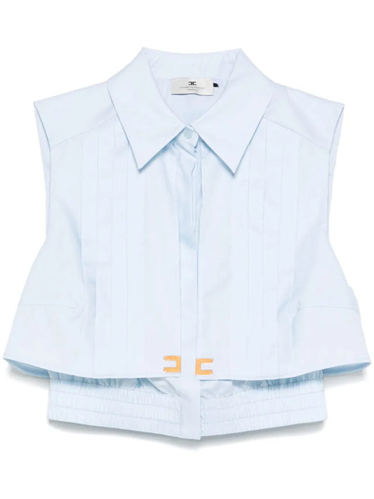 Cropped Poplin Shirt