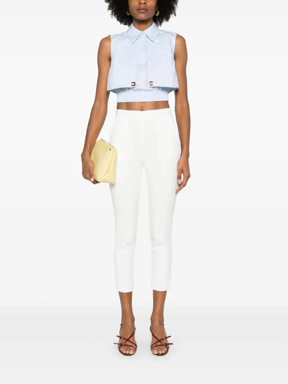Cropped Poplin Shirt