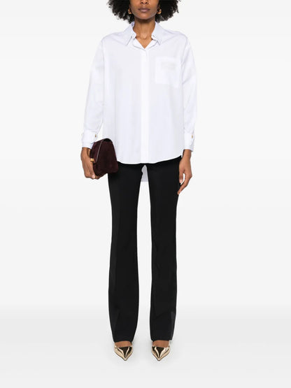 Logo-Embroidered Poplin Shirt