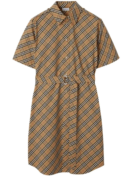 Checked Cotton Dress