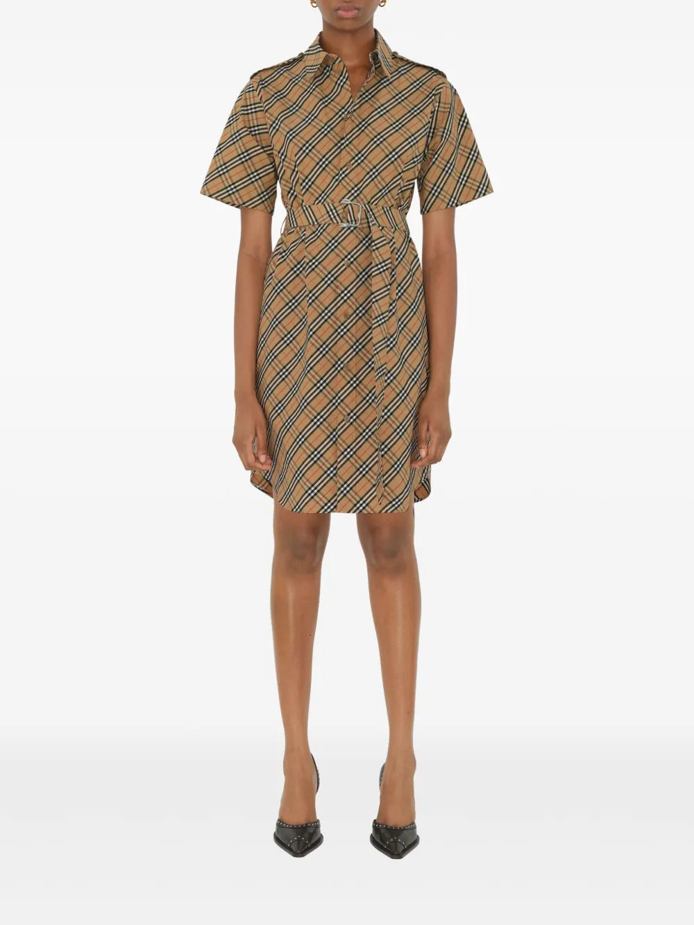 Checked Cotton Dress
