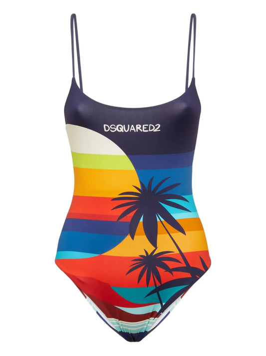 Graphic-Print Bodysuit