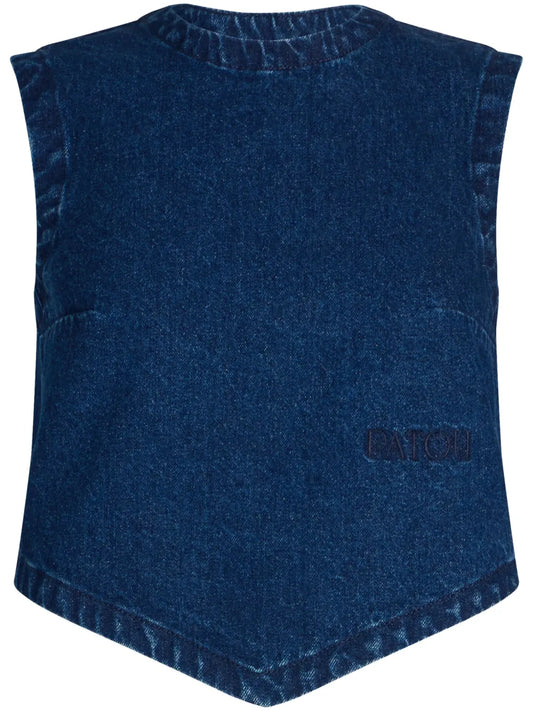 Scarf Denim Top