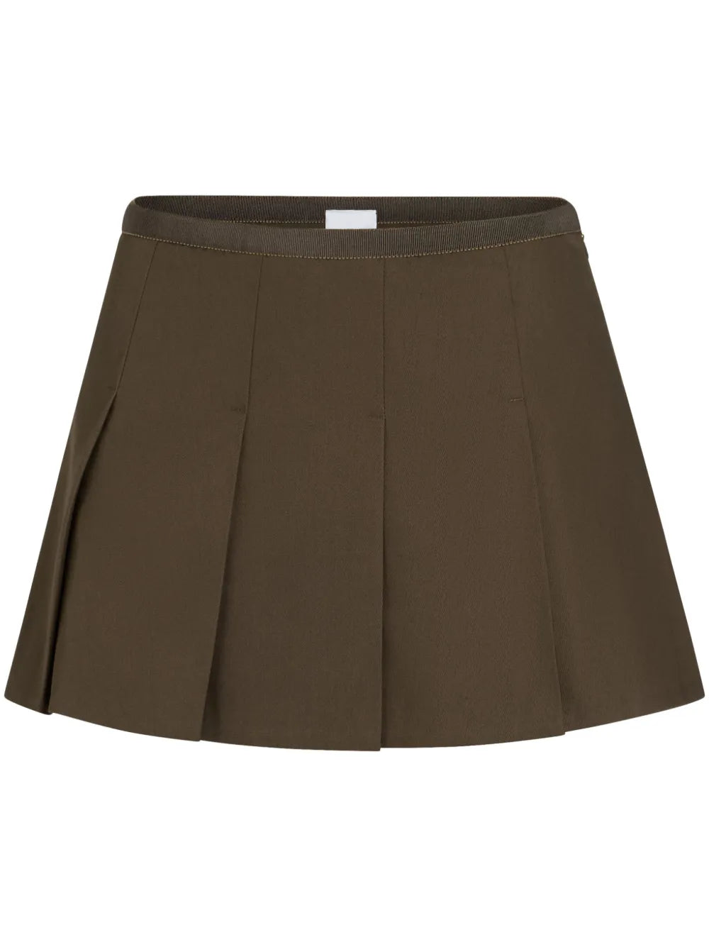 Pleated Gabardine Mini Skirt