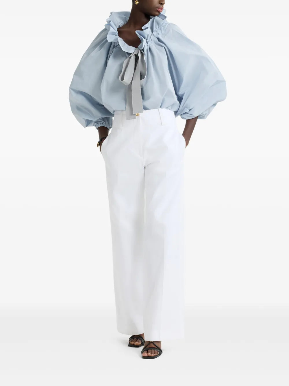 Iconic Drawstring Faille Top