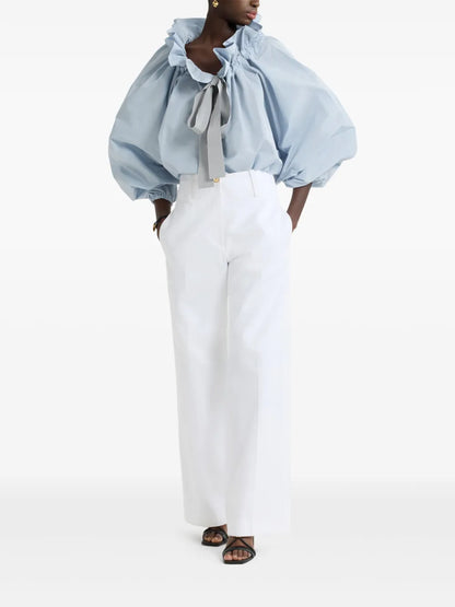 Iconic Drawstring Faille Top