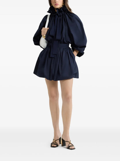 Bubble Poplin Mini Skirt