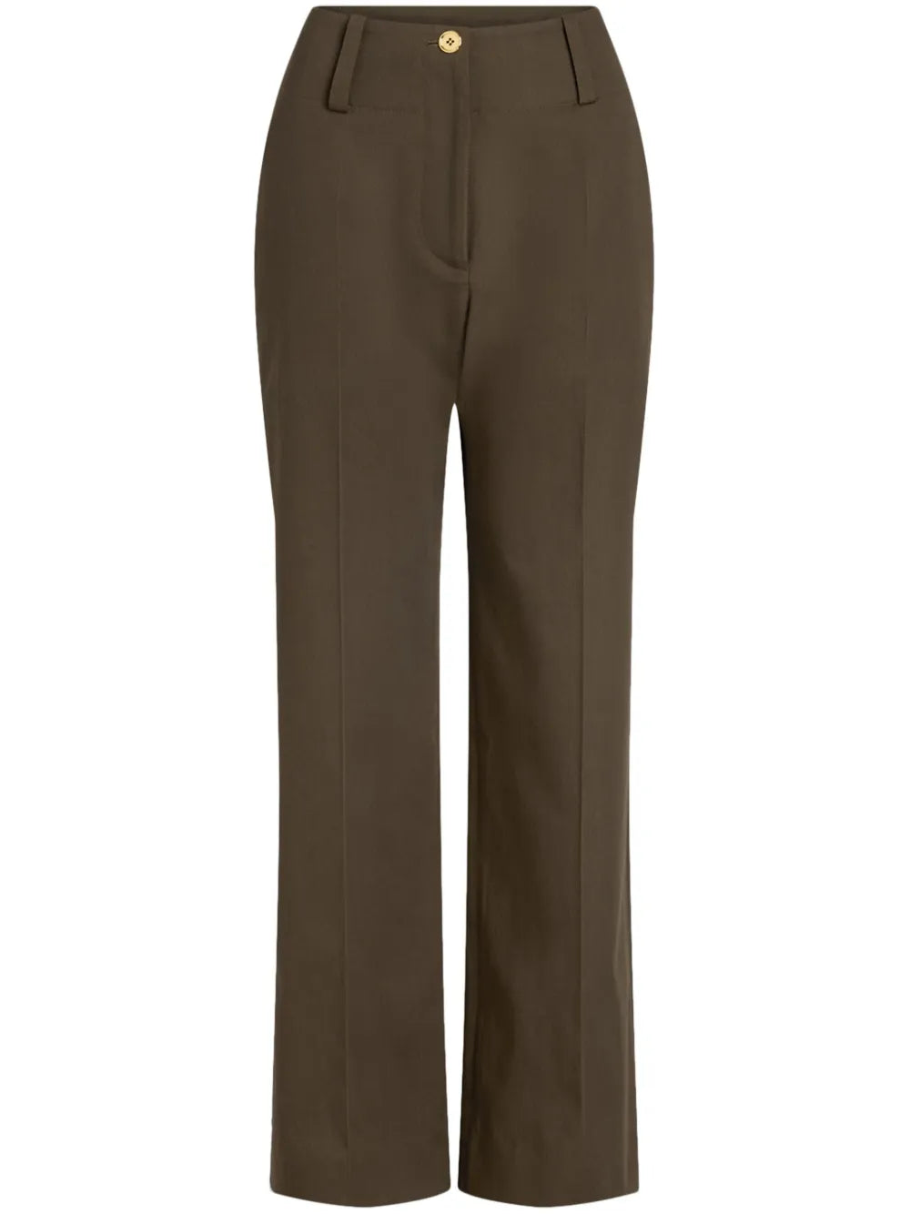 Wide-Leg Gabardine Trousers