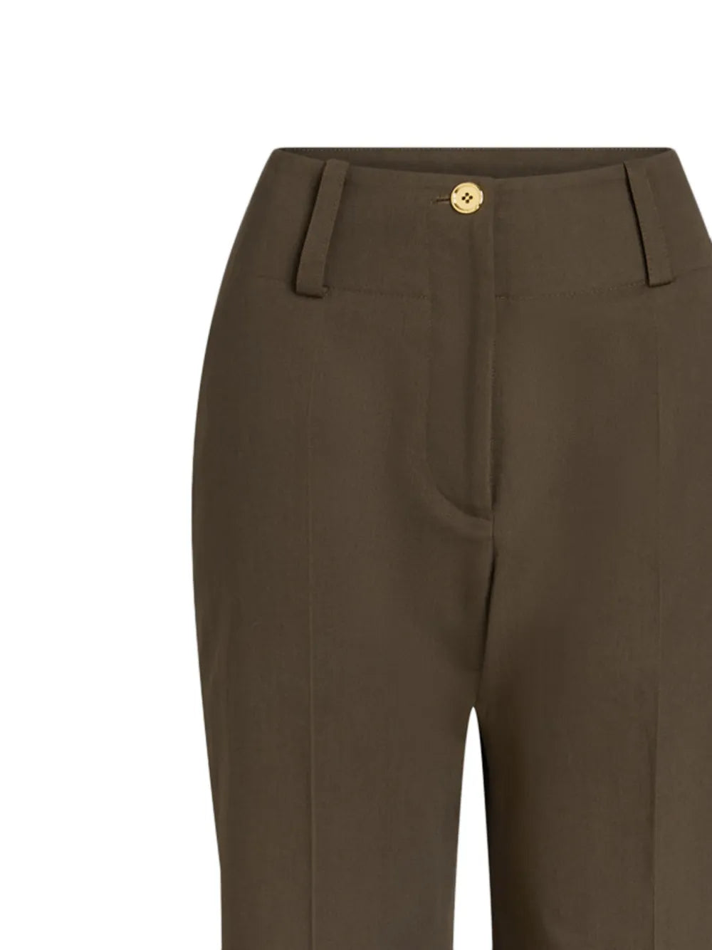 Wide-Leg Gabardine Trousers